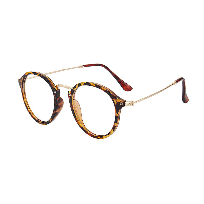 Wholesale PC Metal Retro Leopard Print Sunglasses
